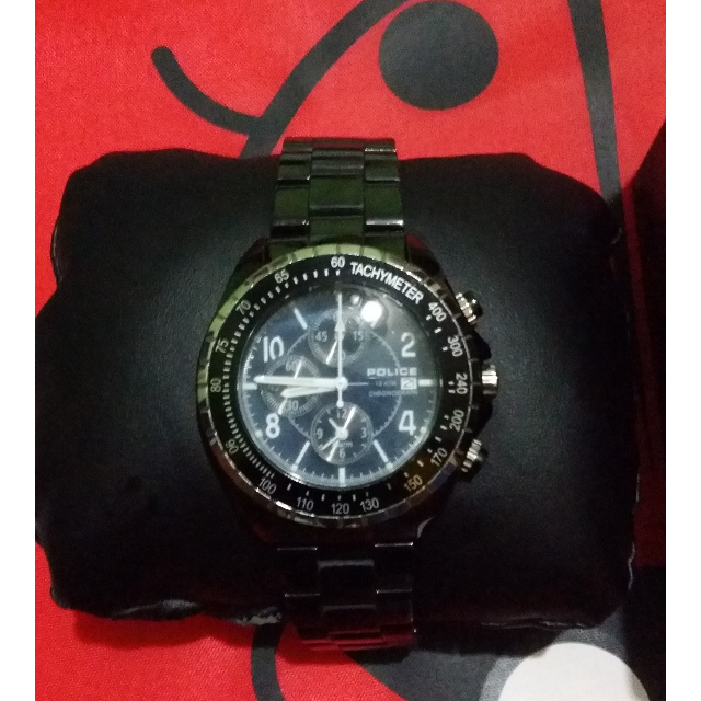 Police Chronograph Watch 10962J Original Black Mobile Phones