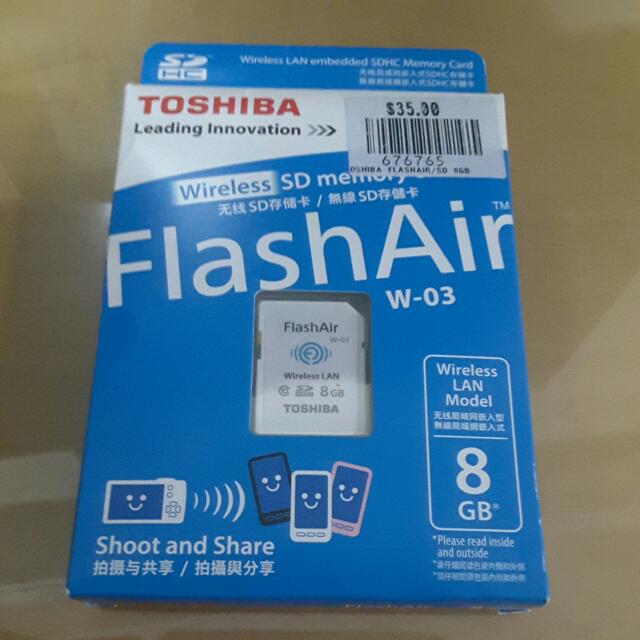 Toshiba Flashair w03 SD Card, Mobile Phones & Gadgets, Mobile