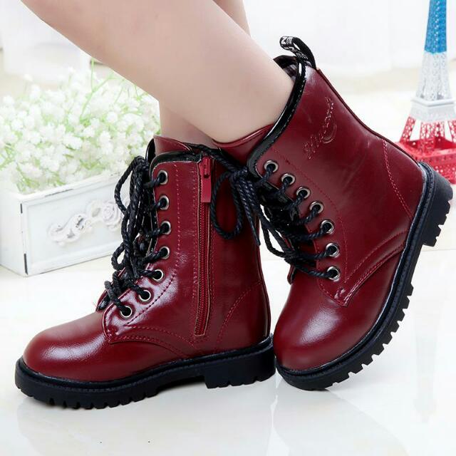 Girls red outlet ankle boots