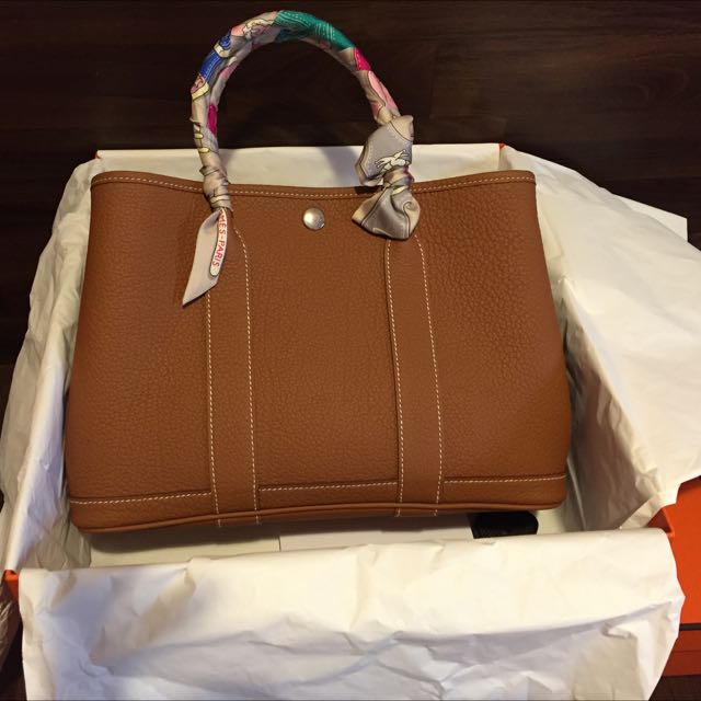 Hermes Garden Party 30, Gold with Box and Receipt – Full On Cinema