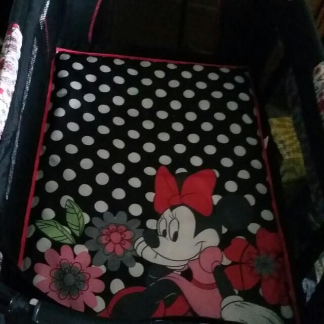 Minnie mouse playpen with bassinet online