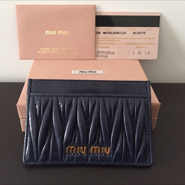 miu miu matelasse card holder
