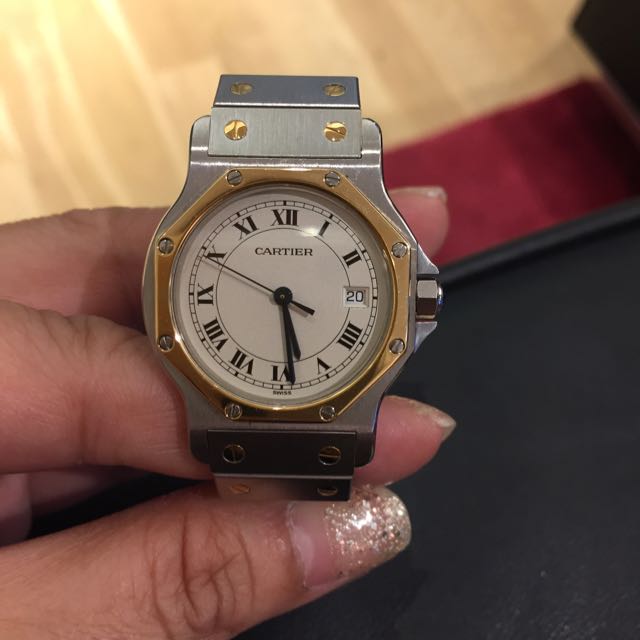 Cartier santos shop octagon mens
