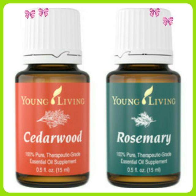 Hair Loss Combo Set Young Living Cedarwood And Rosemary Essential Oil Health Nutrition Health Supplements Health Food Drinks Tonics On Carousell