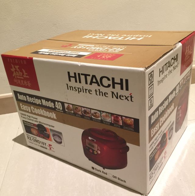 Hitachi Fuzzy Logic Rice Cooker 1.8L Red Colour, TV & Home Appliances