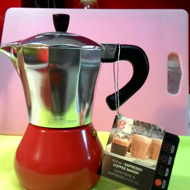 Brand New Masterclass Stove Top Espresso Maker 10 fl oz, TV & Home
