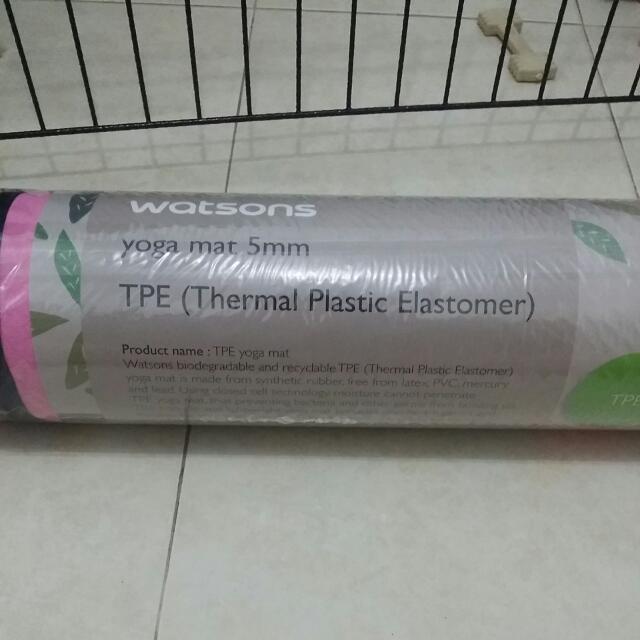 Bn Watsons Yoga Mat With Net Carrying Bag Sports On Carousell