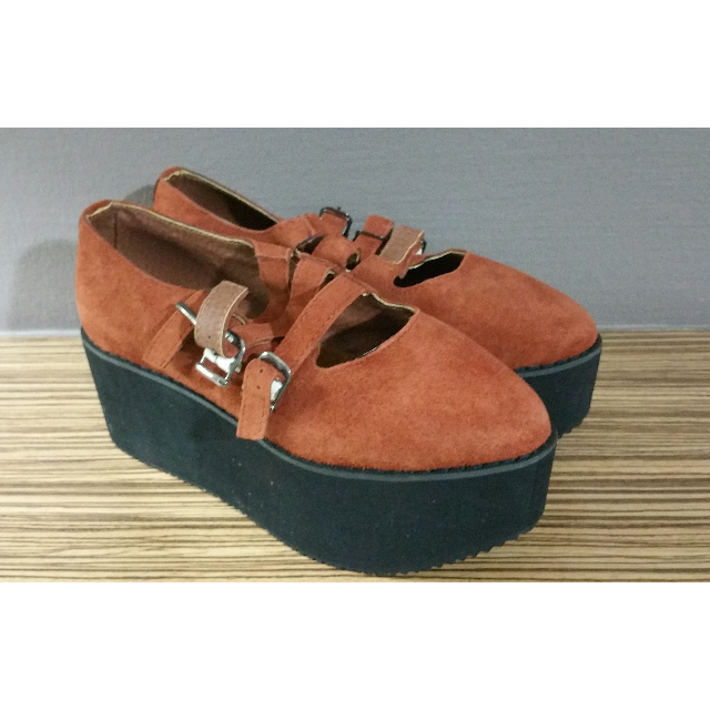 Brown Platforms, Women's Fashion, Footwear, Loafers on Carousell