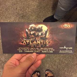 Tickets To Atlantis 9 Live Wild N Free!