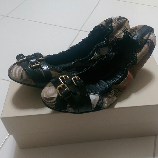 BURBERRY Ballerina Flats Bridle House Check Falcony SALE Luxury Sneakers Footwear on Carousell