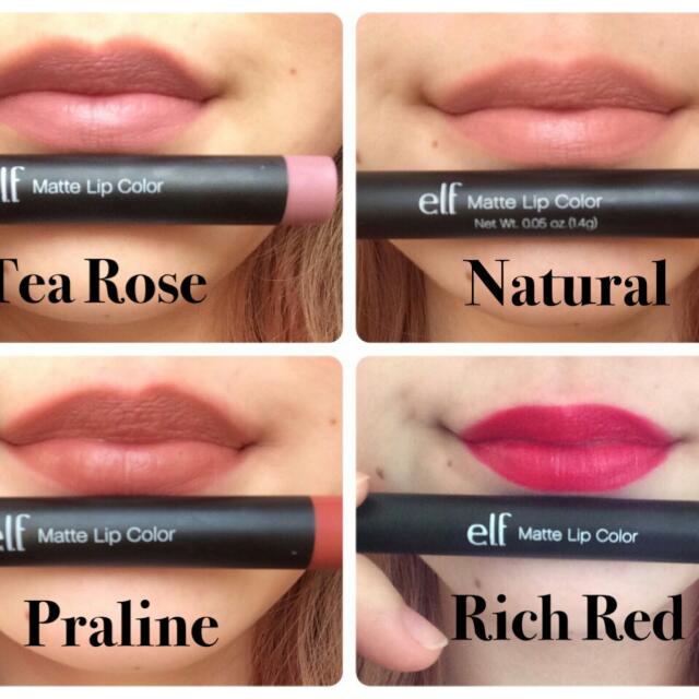 E.L.F. Matte Lip Color - Natural & Rich Red, Kesehatan ...