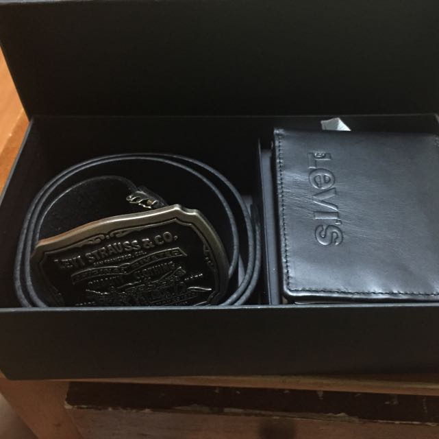 levis belt and wallet set