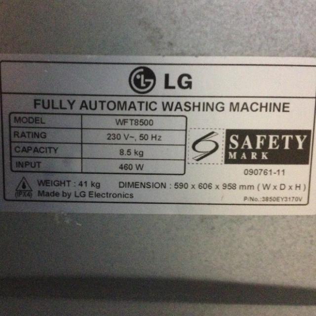 LG 8.5kg WFT8500 Turbo Drum Washing Machine, TV & Home Appliances