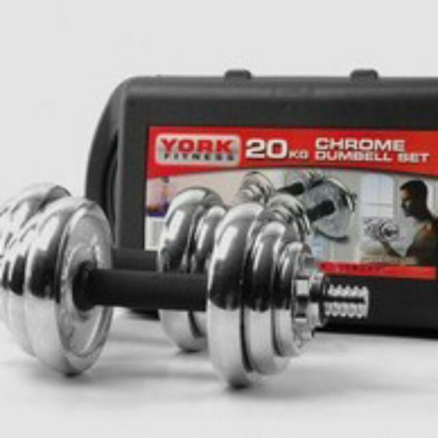 York dumbbell set 20kg clearance