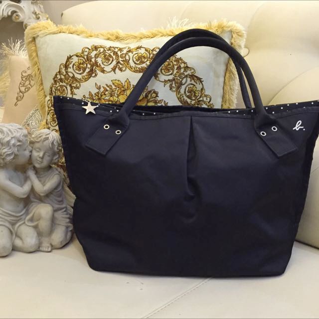 Authentic Agnes B Big Black Tote (Made in Japan), Luxury on Carousell
