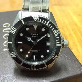 Casio MTD-1043 黑水鬼 賓士指針(Seiko Citizen Tissot Oris Omega Rolex)