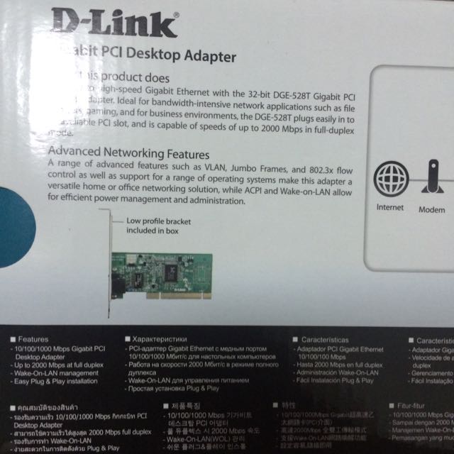 d Link Network Card Dge528t, Computers & Tech, Parts & Accessories