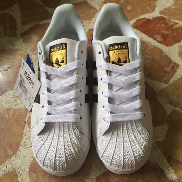Adidas superstar white black gold 41 discount