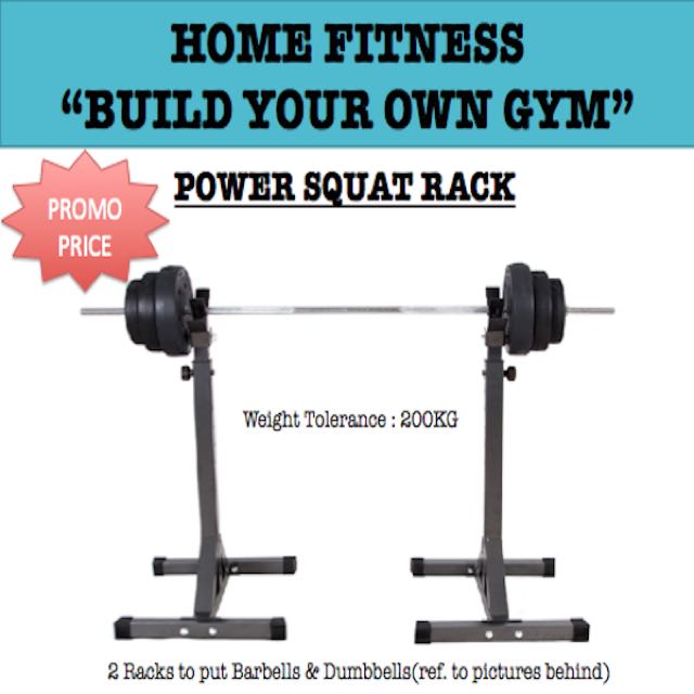 Build Your Own Gym Power Squat Rack Benchpress Rack Barbells