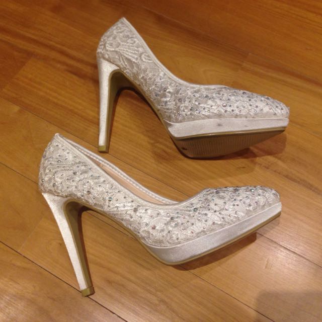 White high best sale heel sneakers