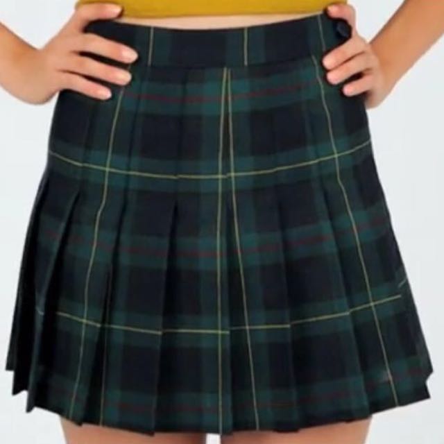 American apparel women's plaid tennis skirt discount