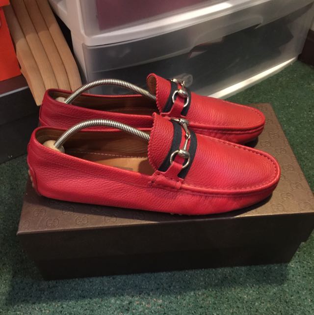 Red gucci drivers hot sale