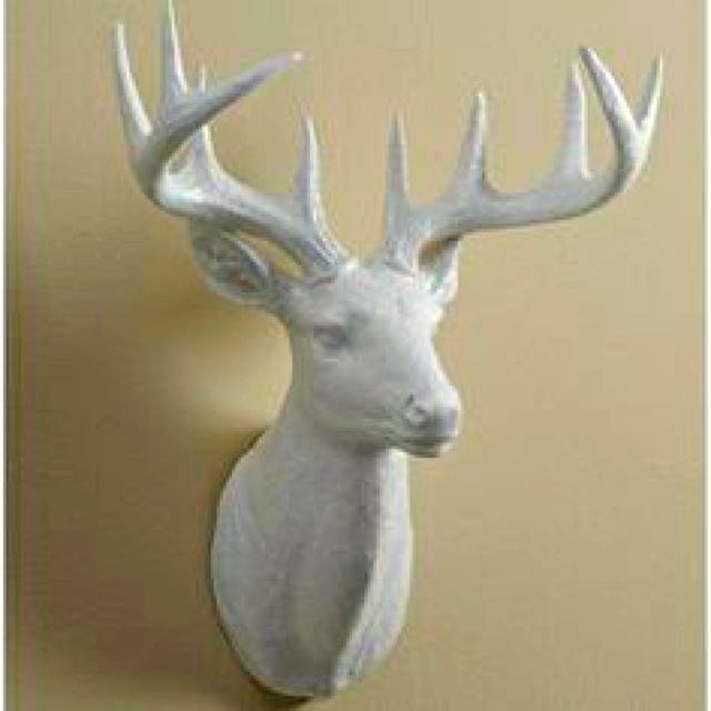White Deer Head Decor Furniture On Carousell