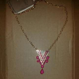 Gold w pink necklaces