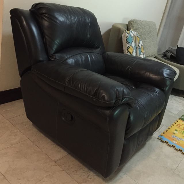 Reserved Leather Recliner, Furniture & Home Living, Furniture, Sofas