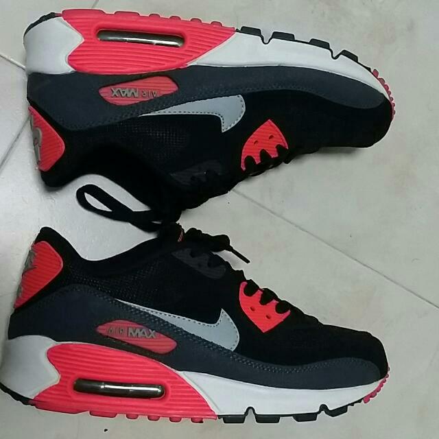 Air max 90 essential infrared black clearance atomic red