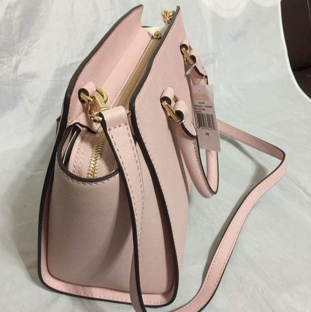 Selma saffiano leather medium satchel blossom top