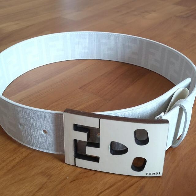 fendi white belt
