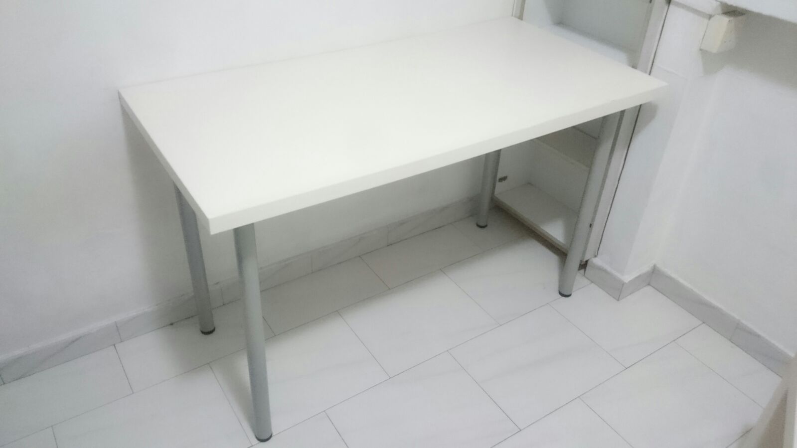 Ikea Linnmon Adils Table White Grey Furniture On Carousell
