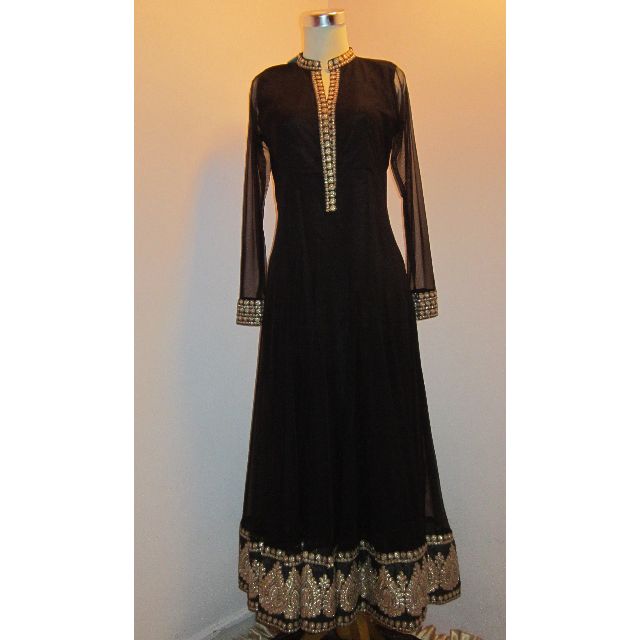Indian Costume/ Suits/ Anarkalis (Black & Gold Combination Punjabi ...