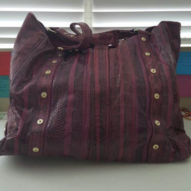 Mulberry Roxanne Tote, Raspberry Copperhead Snakeskin, Luxury, Bags ...