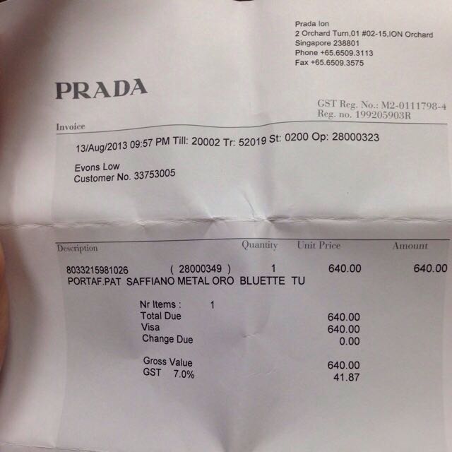 Price Reduced !! 100% Authentic Pre-loved Prada Wallet With Box & Receipt,  Luxury, Bags & Wallets on Carousell