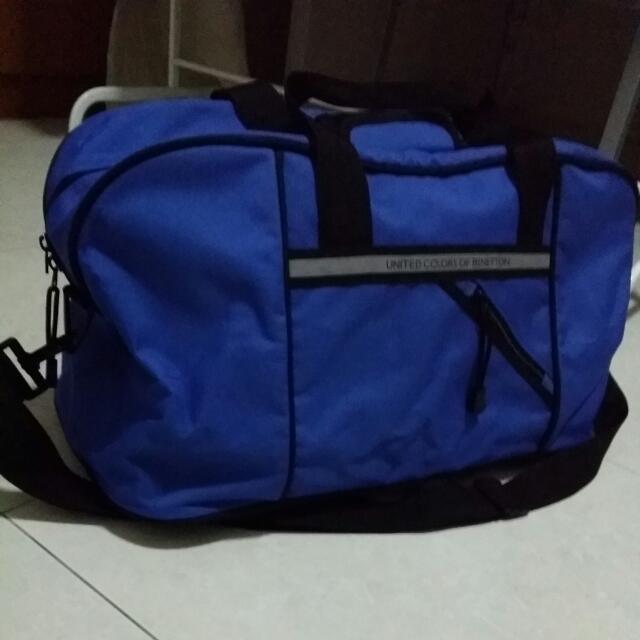 benetton gym bag blue