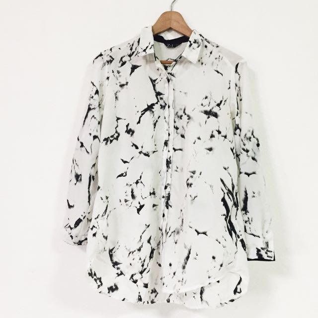 zara marble shirt