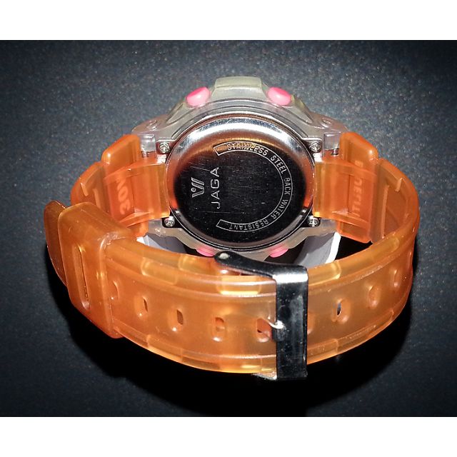 Jaga 30M Pink Large Round Digital Watch Health Nutrition