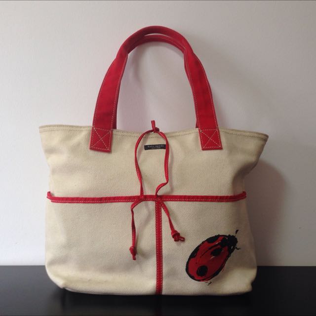 Kate Spade Graphic Tote Ladybug, Women's Fashion, Bags & Wallets, Tote Bags  on Carousell