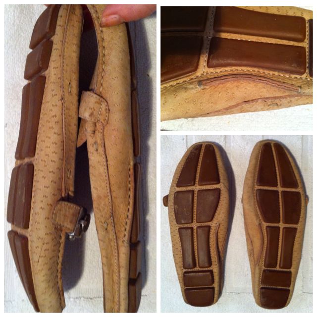 pinkish nude suede prada loafers with silver metal buckle and prada pendant 1446114571 6ed427fe