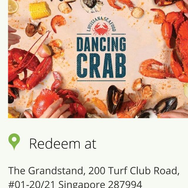 Voucher For Dancing Crab, Tickets & Vouchers, Vouchers on Carousell