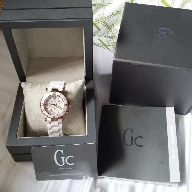 Gc white ceramic best sale watch