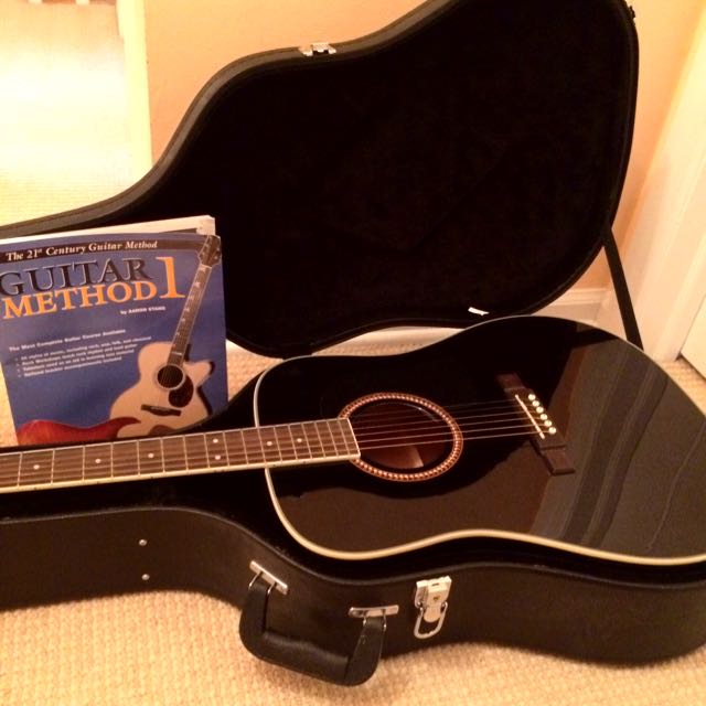 Washburn D10SB BK 6 String Acoustic Guitar Hobbies Toys Music Media on Carousell