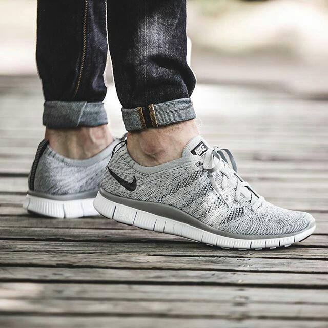 nike free flyknit nsw wolf grey