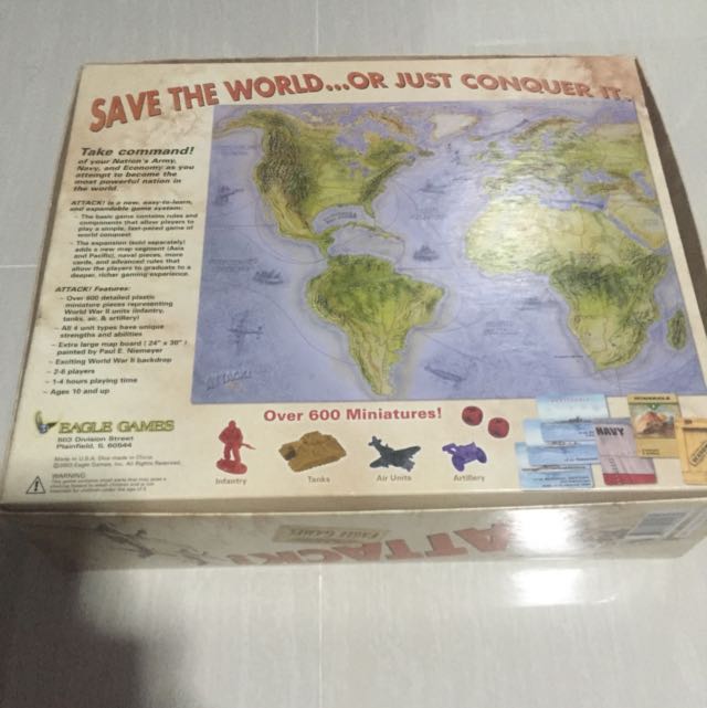 Attack Board Game by Eagle Games (A Game Of World Conquest), Hobbies