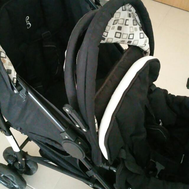 Bootiq Duex Tandem Twin Double Stroller Pram Babies Kids Going Out Strollers on Carousell