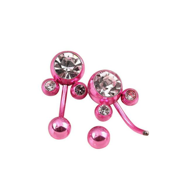 Triple CZ Gem Mickey Mouse Belly Ring - Lobal Domination