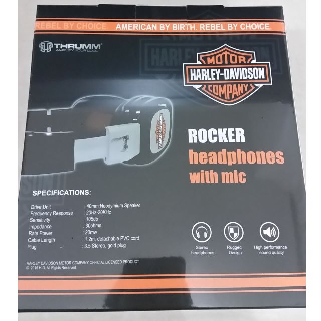 Sealed HarleyDavidson Rocker Headphones w/ Mic (180 Swivel), Sports Equipment, Exercise