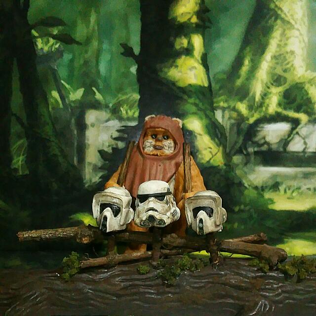 Ewok deals stormtrooper helmet